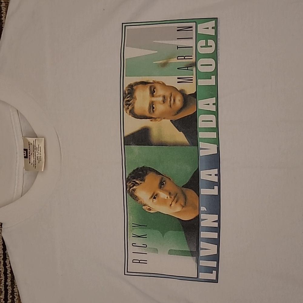 RICKY MARTIN Livin La Vida Loca Winterland XL Mens Short Sleeve T Shirt VTG‎ 90s
